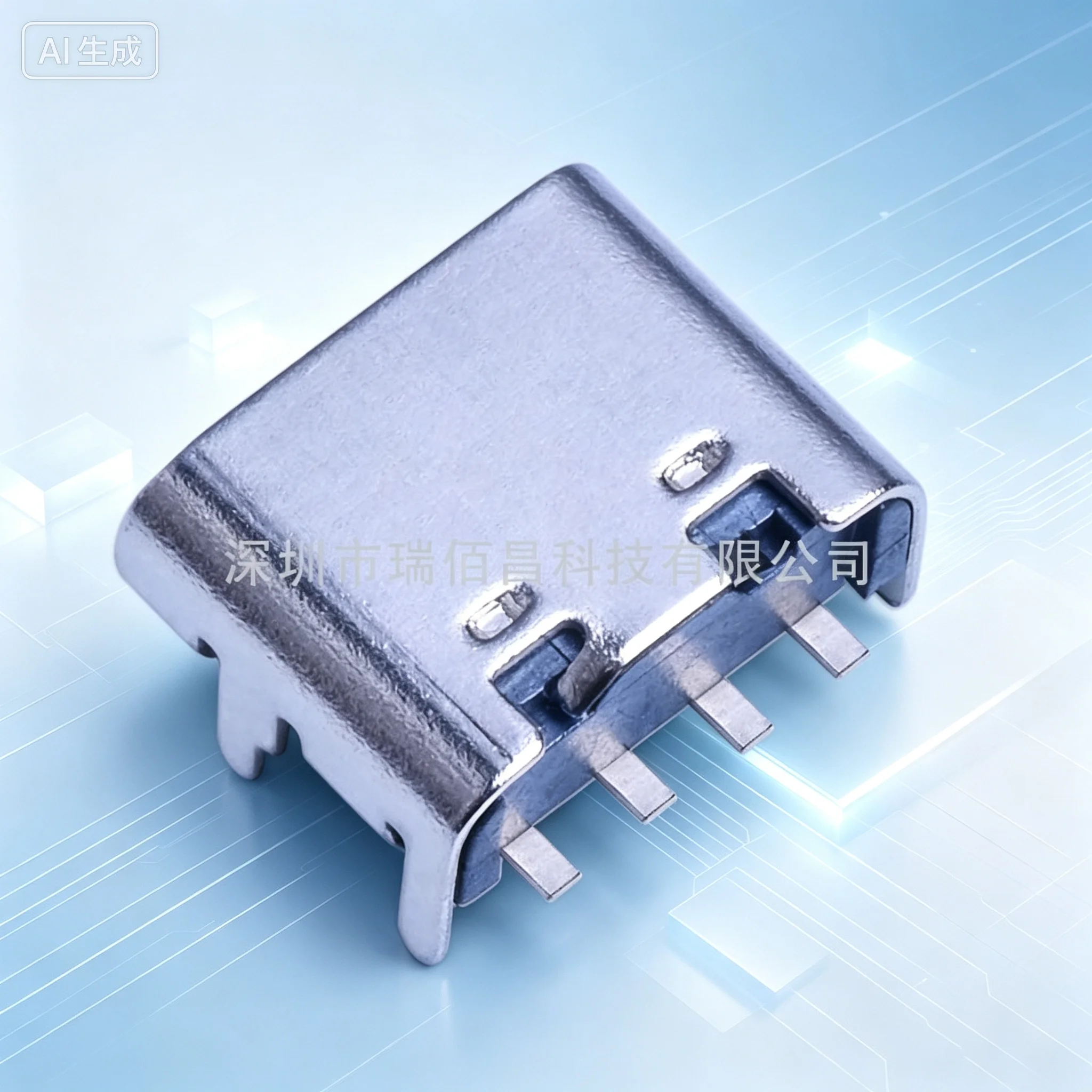 for Type-C 4P Through Hole Female, 90° USB3.1 Fast Charging Reversible Connector  100pcs
