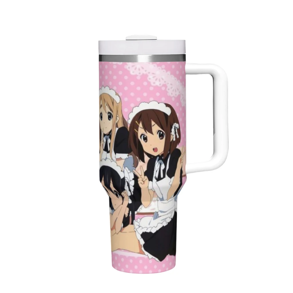 

K-On! 40 Oz Ultimate Tumbler with Handle and Straw Vacuum Insulated Tumbler with Straw and Lid Stainless Steel Travel Mug