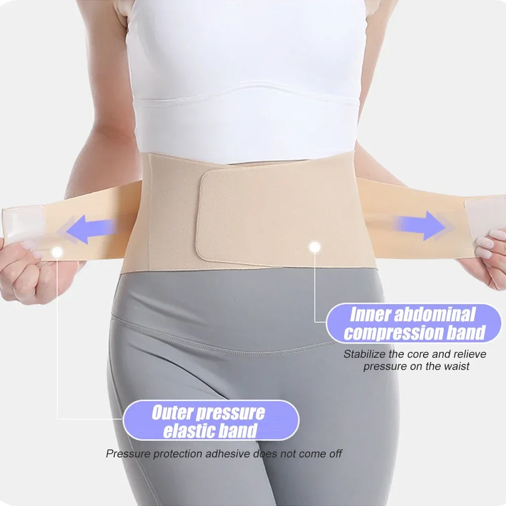 Adjustable Ultra Thin Back Brace with Lumbar Pad Flexible Supports Back Brace for Lower Back Sciatica Scoliosis Relief