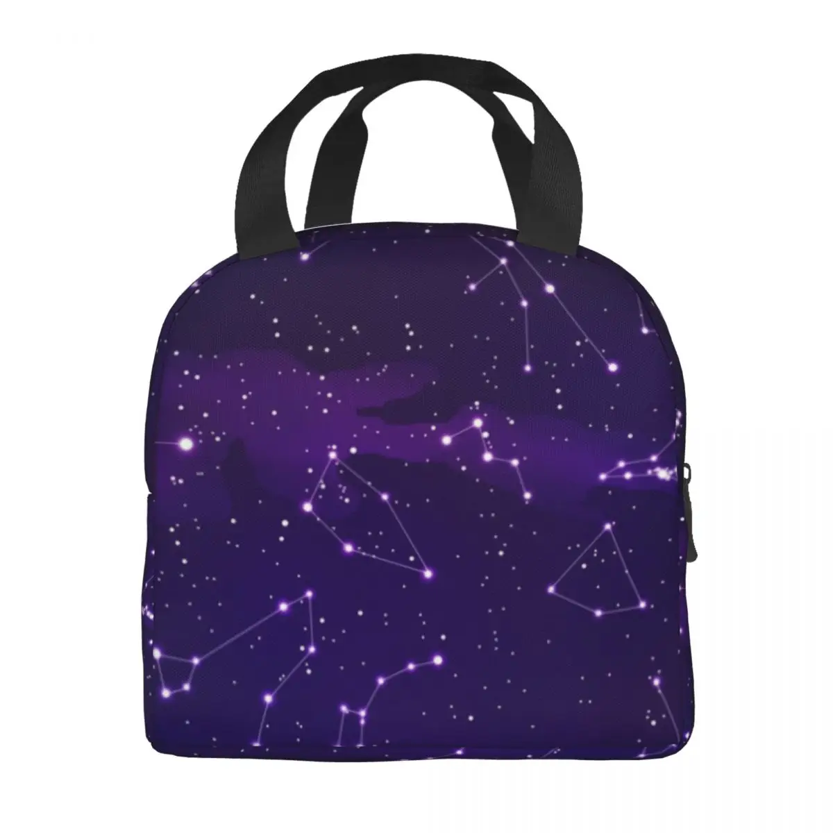 Star Field Galaxy Insulated Lunch Bags for Women Tabletop Whale Resuable Cooler Thermal Bento Box Kids School Children