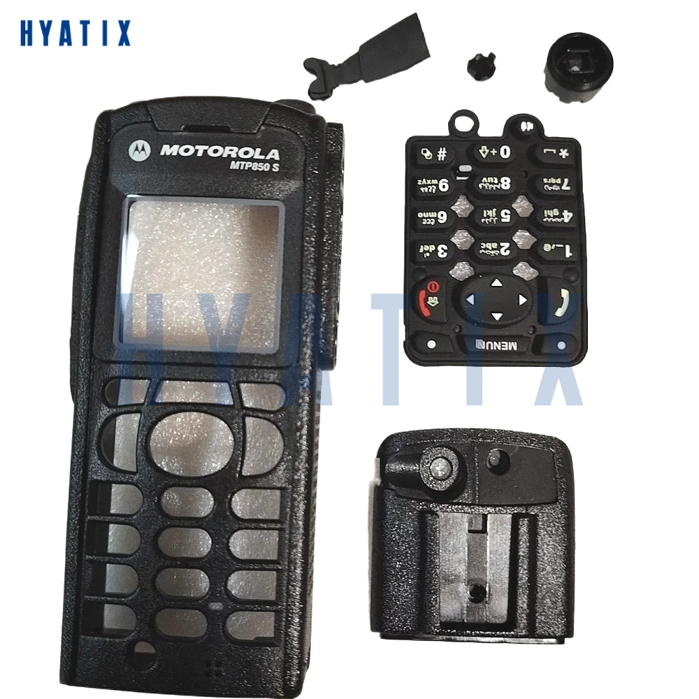 Front Housing Case with Keypad Knob for MTP850S Two Way Radio Repair Walkie Talkie Replacement Accessories