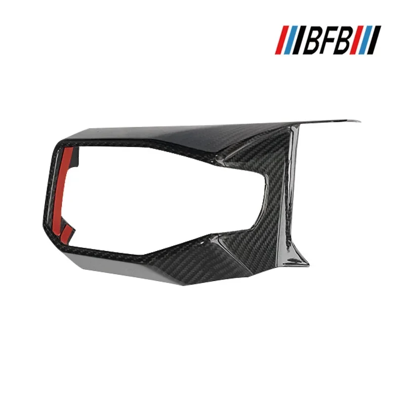 For Ford Mustang Real Dry Carbon Fiber Dashboard Trim Interior Door Panel Conditioning Air Tent Interior modification  24-26