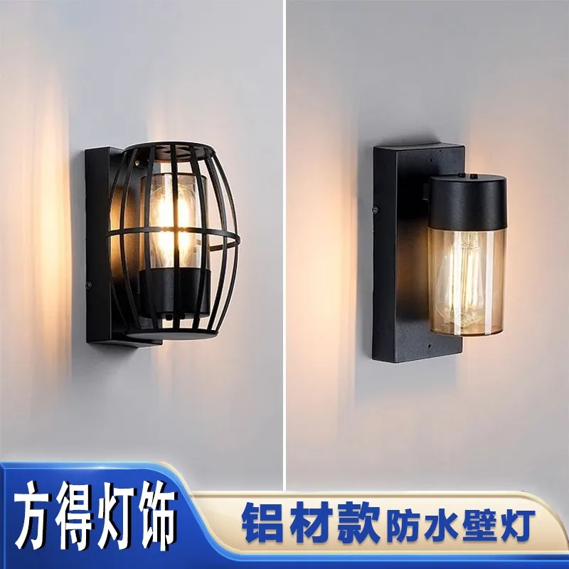 New Chinese-style birdcage wall lamp Modern simple theme hotel homestay lighting villa courtyard outdoor waterproof wall lamp