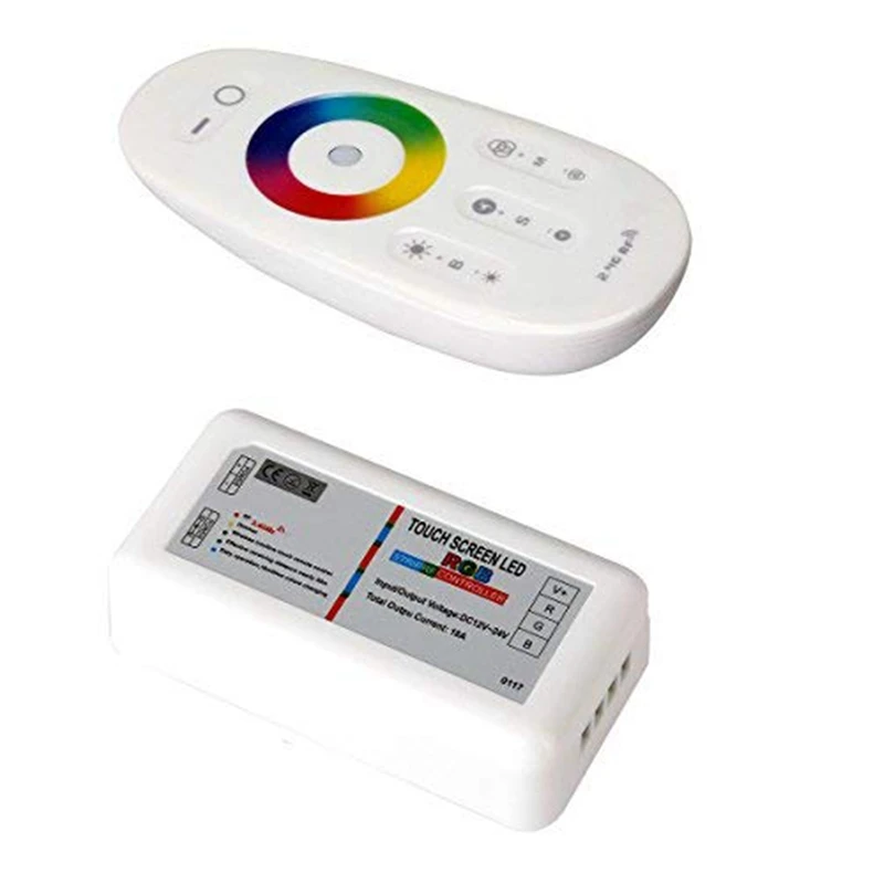 

RF LED Remote Controller 2.4Ghz Wireless RF Touch LED RGB Dimmer Controller For 5050 3528 RGB LED Strip Light 12V/24V