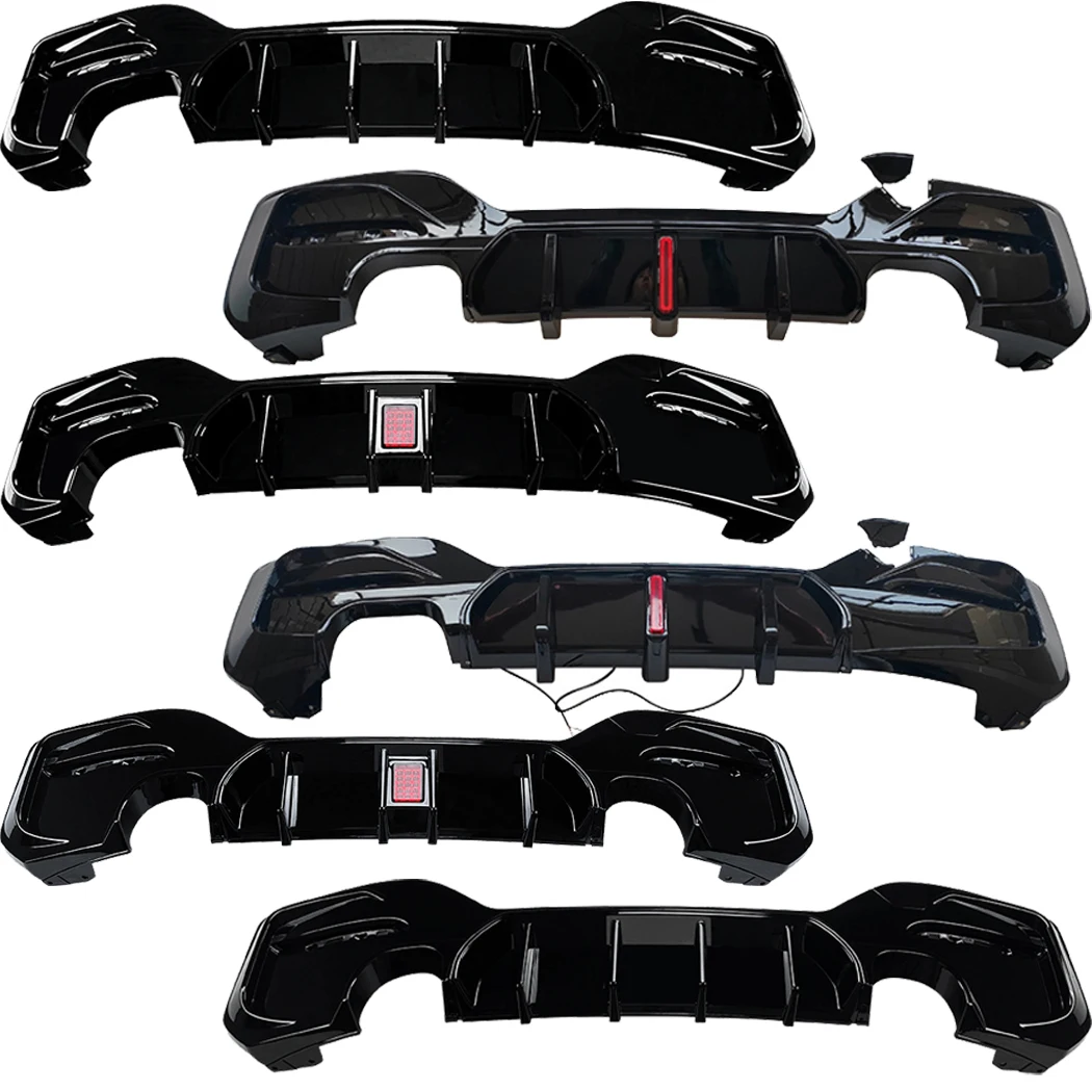 Tylny dyfuzor zderzaka w stylu MP do BMW serii 1 M Sport F20 F21 M135i M140i 2015-2019 z LED, błyszczący czarny spoiler, zestaw body kit, splitter, tuning — 2