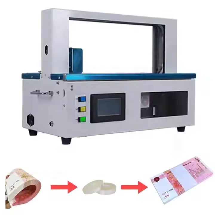 v   Paper Box Bopp Cash Strapping Machine SD-20/30 Banknote Bundling Packing Machine Strap Banding Machine Electric
