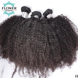 Kinky Curly Bundles Human Hair Mongolian Afro Kinky Curly Weft Hair Extensions 1/3/4 Bundles Hair Weaving For Black Women
