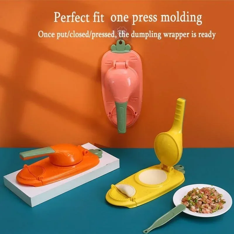 

Household Kitchen Convenience Tools 2 in 1 Dough Pressing Tool Set DIY Dumpling Maker Mould Manual Press Dumpling Crust Tools