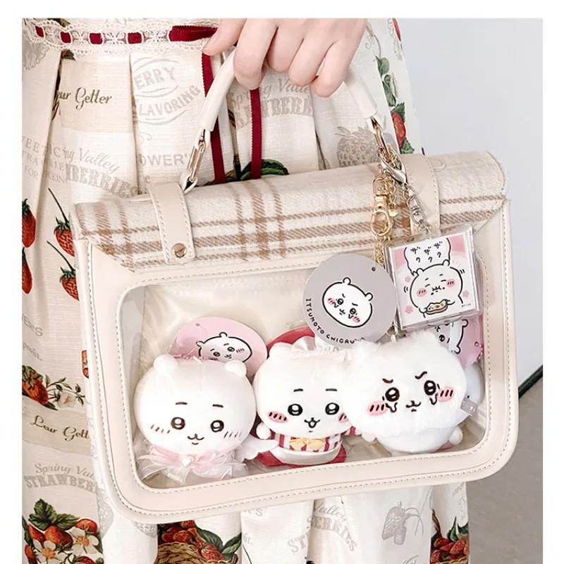 Ita Bag 2024 Summer JK Uniform Lolita Shoulder Bags for Women Vintage Plaid Display Handbag Sweet Transparent Bolsos Mujer