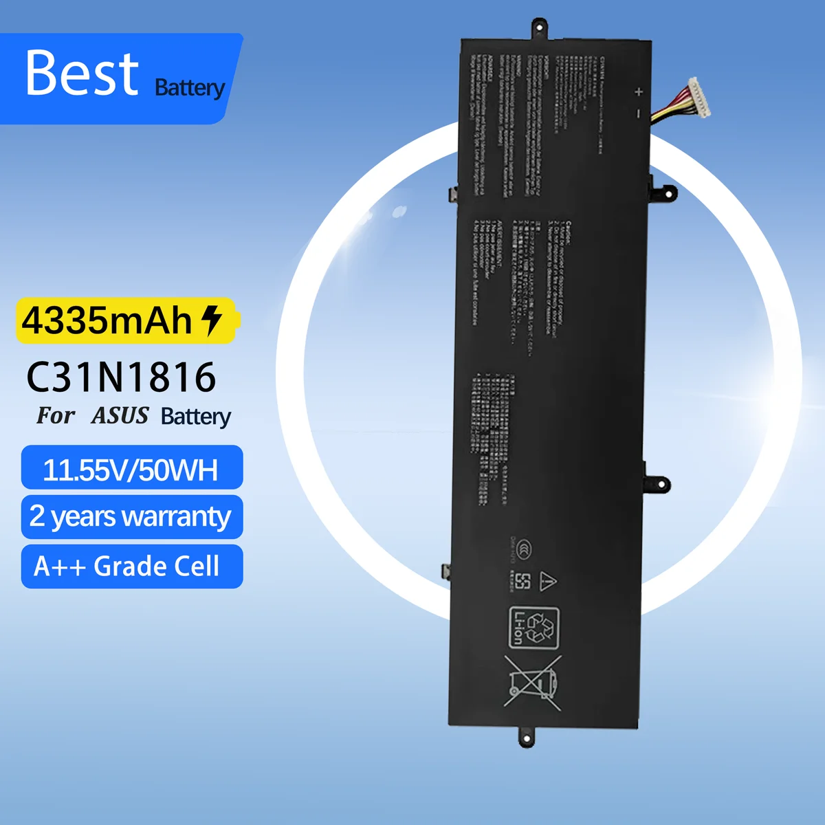 

C31N1816 Laptop Battery For ASUS ZenBook Flip 13 UX362 UX362F UX362FA Q326FA Q326FA-BI7T13 UX362FA-2B 0B200-03160000