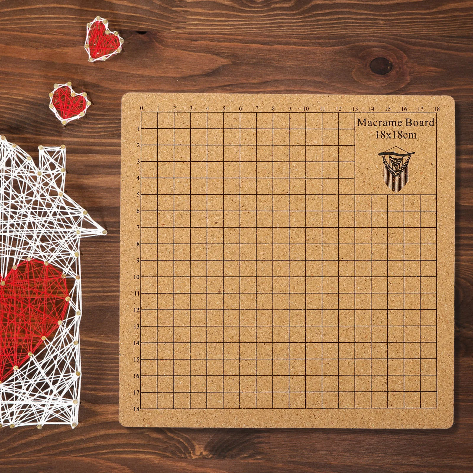 1 set Cork DIY Kit Macrame Supplies Bracelet Project Board T Pins Measuring Crafts Knotting Board Soft Materials Durable Set