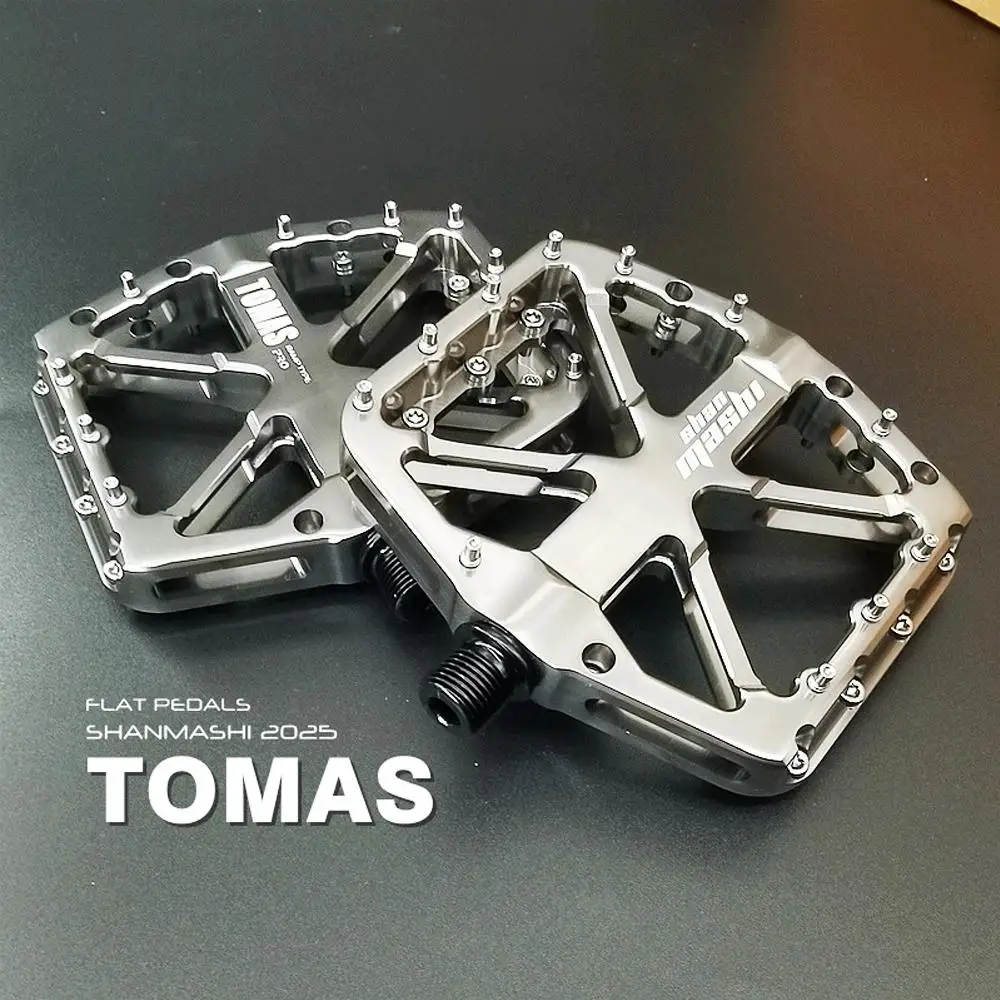 

SHANMASHI Bike Pedals TOMAS MTB Mountain Road Flat Non-slip CNC 3 Sealed Bearings Green Bicycle Pedals Route Cycling Accessories