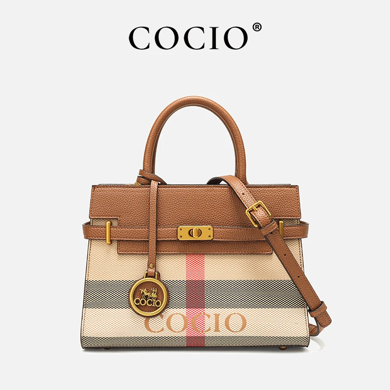 

Элитная дизайнерская женская сумка-тоут из натуральной кожи, оригинальная брендовая сумка через плечо COCIO 2026