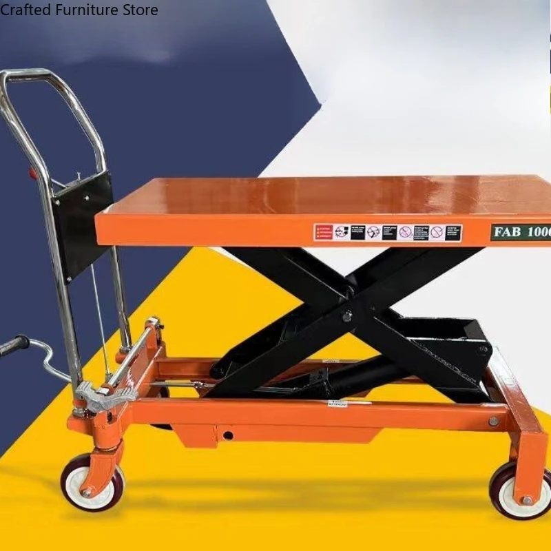 Manual Hydraulic Lift Trolley Mobile Operation Lightweight Lift Trolley Convenient Commercial Furniture Hebebühnenwagen ZY40TC