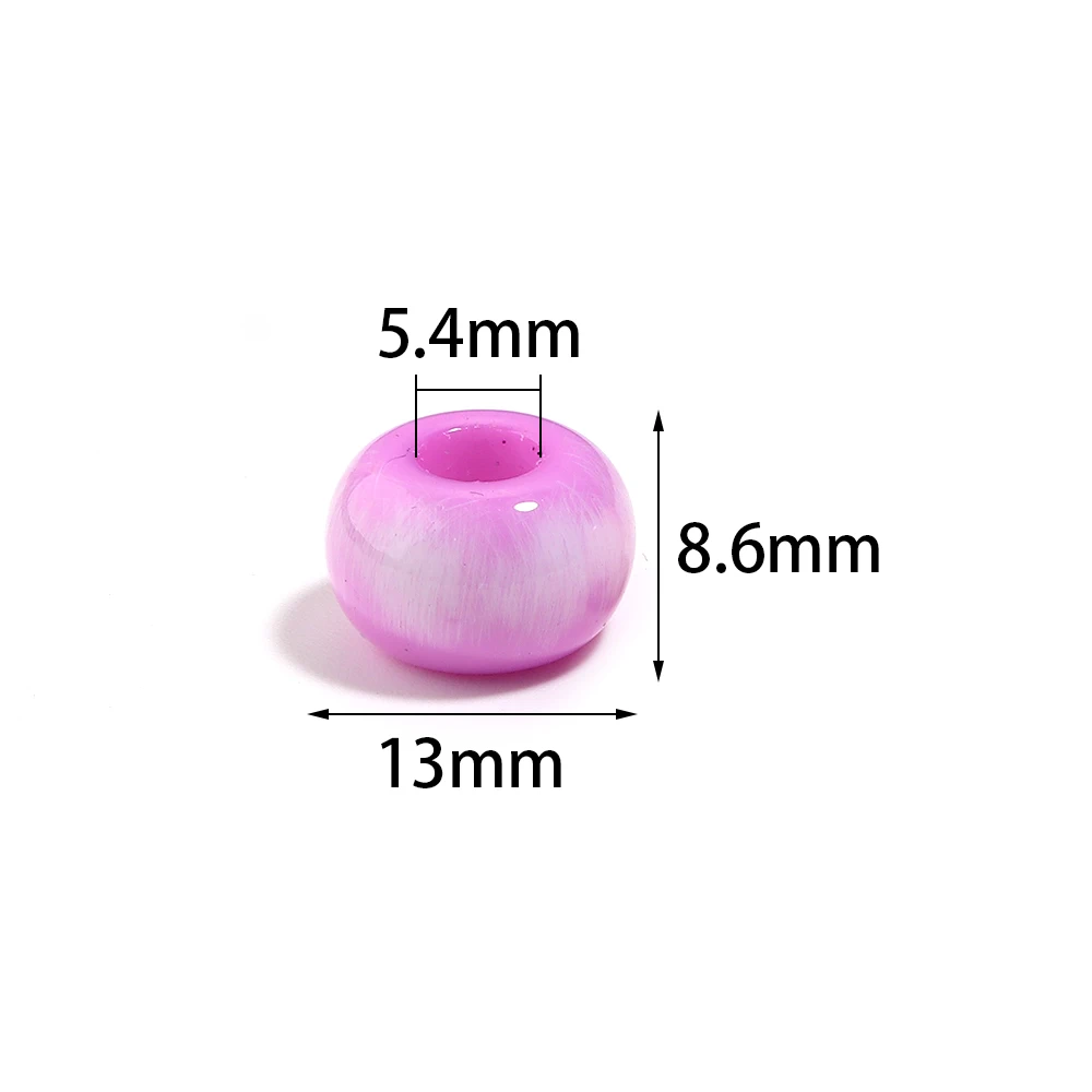 10Pcs Pony Beads Large Hole Craft Beads Acrylic Barrel Beads Hair Beads for Jewelry Making DIY HandCrafts Dirty Braid Bracelet