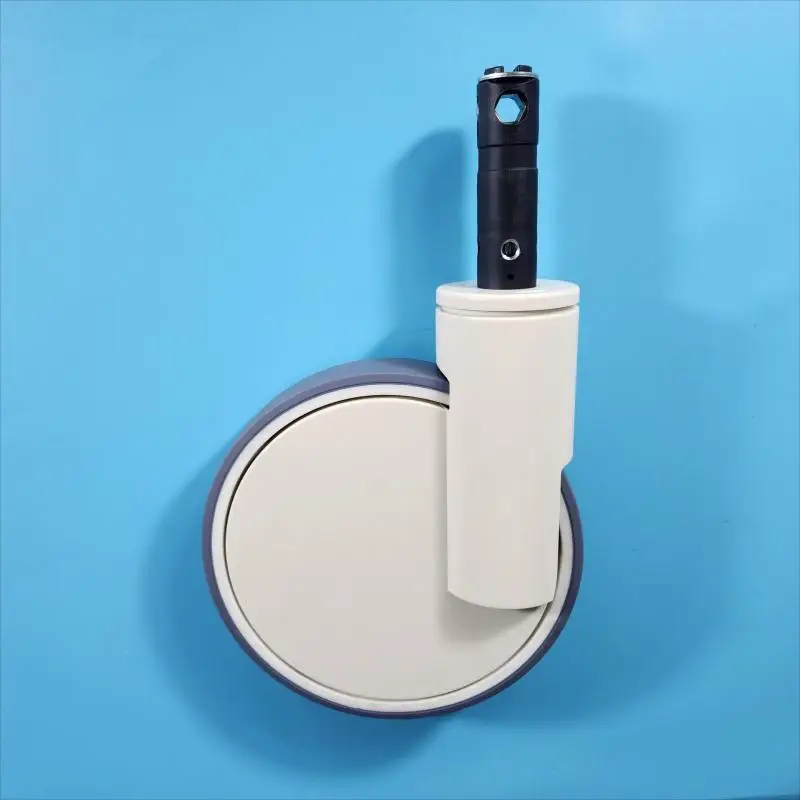 1 Pcs-8-inch High Quality TPR  M28*96/M32*50 Medical Universal Wheel, Silent Center Control Wheel Caster Bed Brake Rubber Wheel