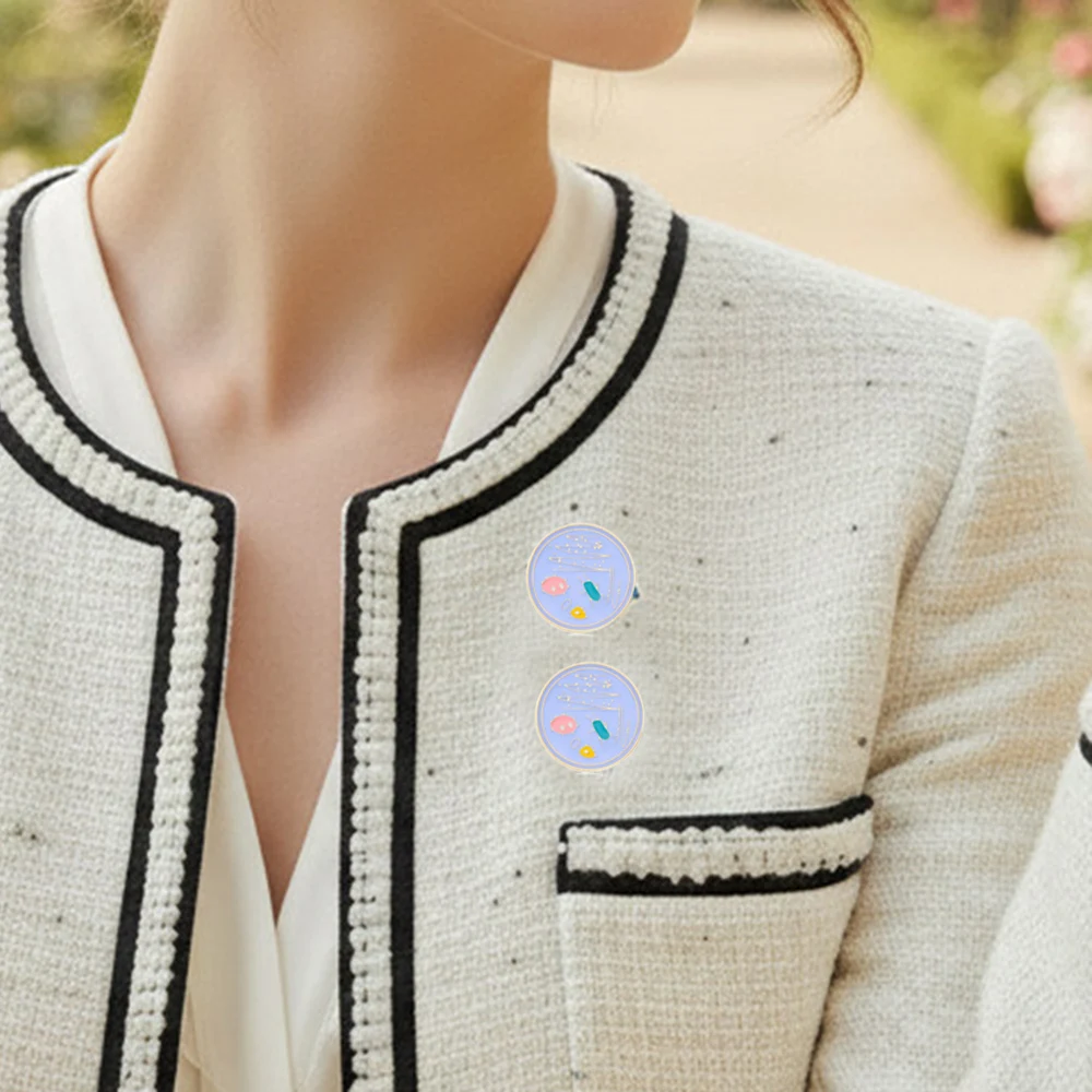 Harong New Petri Dish Enamel Pin Scientific Microbiology Laboratory Brooch Lapel Badge Bacteria Microbe Science Lab Gift