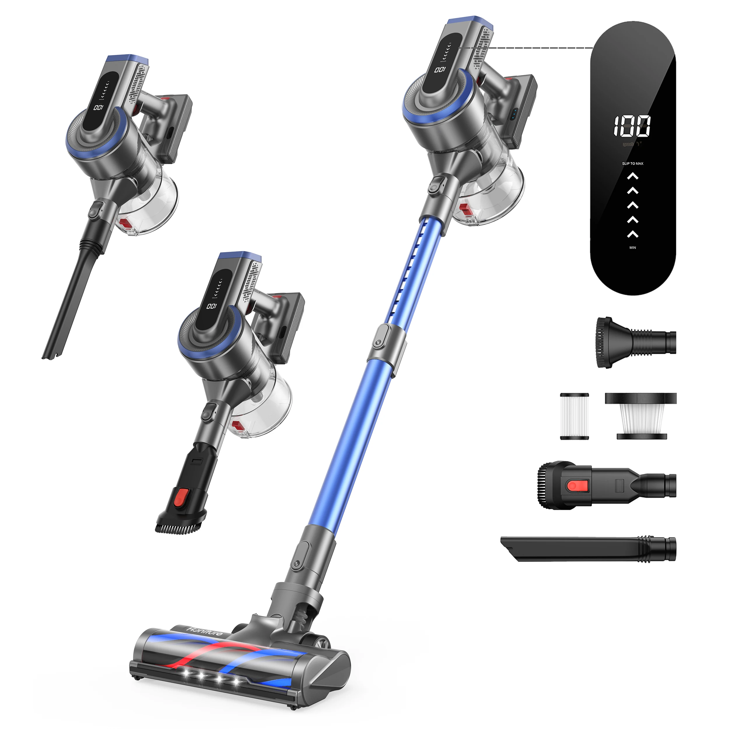 

Honiture 450W 38000Kpa Cordless Vacuum Cleaner Handheld Wireless smart Home Appliance 55 Mins Removable Battery Aspiradora