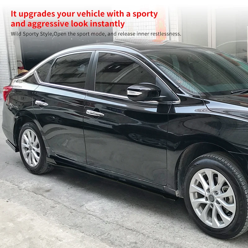 

Автомобильные аксессуары, боковые юбки, удлинители, разветвители, крыло, бампер для губ, карбоновый вид, ABS для Nissan Sentra Sylphy 2016-2021 2022