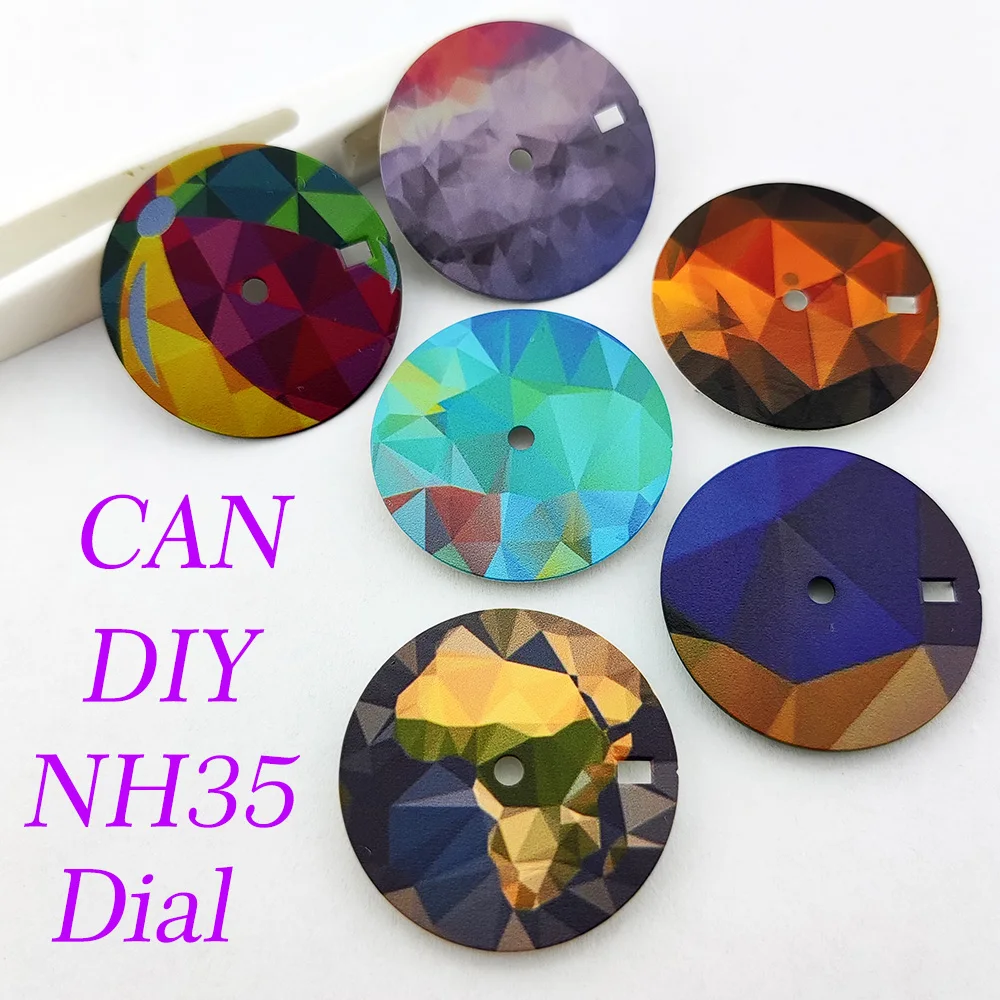 watch dial 28.5mm NH35 Dial NH36 Dial Gradient color dial DIY custom LOGO for NH35/NH36/NH34/NH70/NH38 movements