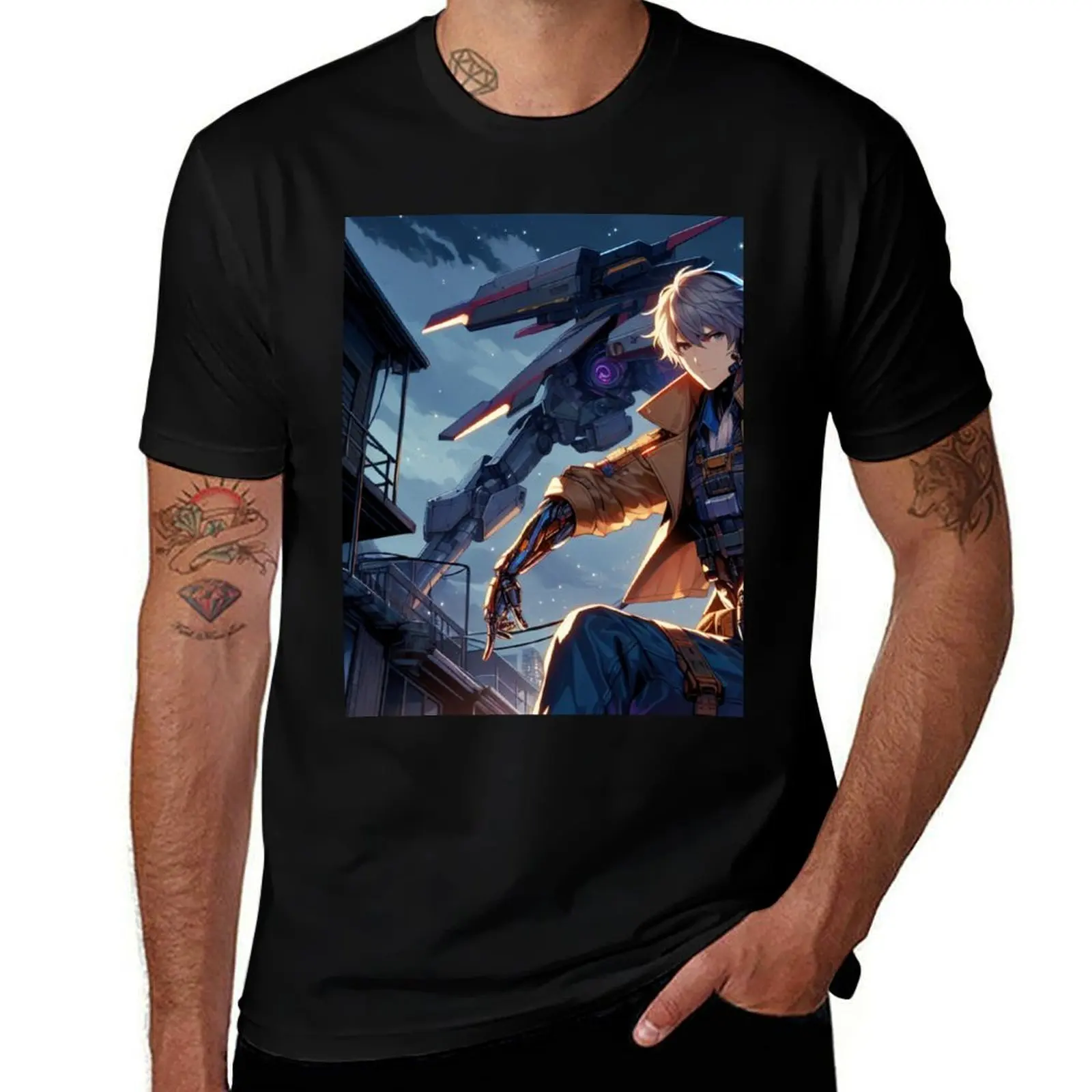 

Cyber Vanguard T-Shirt custom t shirt Aesthetic clothing customs boys animal print mens t shirts