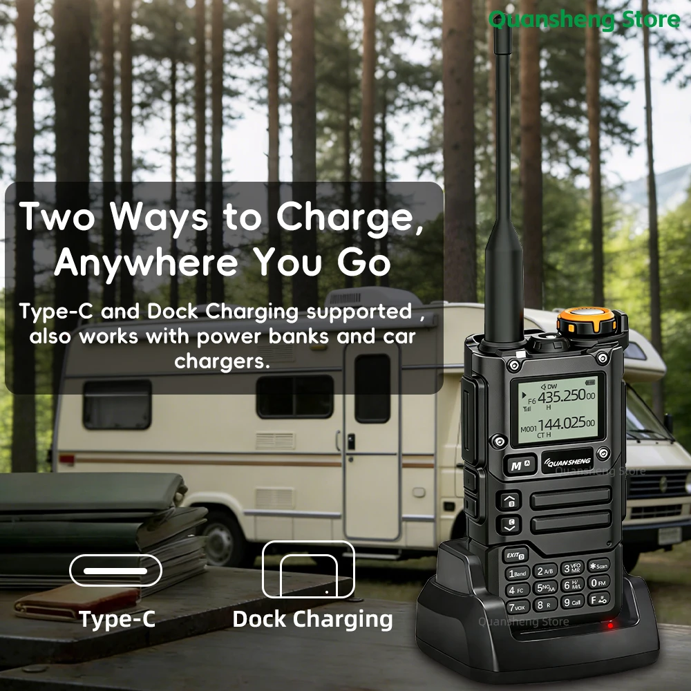 Quansheng UV K5 8 V3 Walkie Talkie Two Way Radio 2MB Memory Long Range AM FM Ham Camping Communication K6 Wireless Set Station image 6