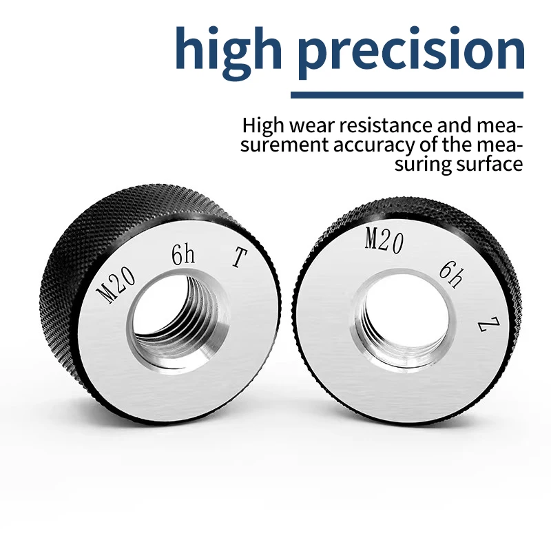 VOKET Taps 1SET(1*GO+1*NOGO) 6h M22-M30  Metric Fine Tooth Thread Ring Gauge toolX0.5/0.75/1/1.25/1.5/2/3/3.5