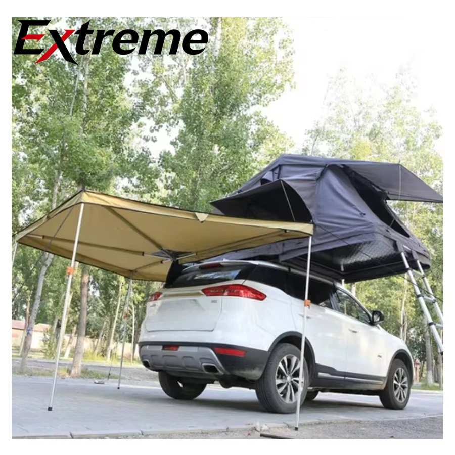Cheap Price Roof Top Tent One Bedroom Oxford Four-Season Waterproof Camping Hard Top Portable Quick Opening Universal Mounting