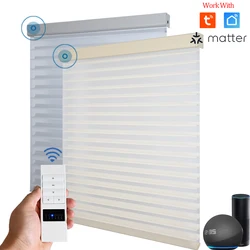 SmartMatters Motorized Shangrila Shades, Roller Blinds for Windows and Doors Wifi Alexa Google Matter Compatible, Custom Sizes