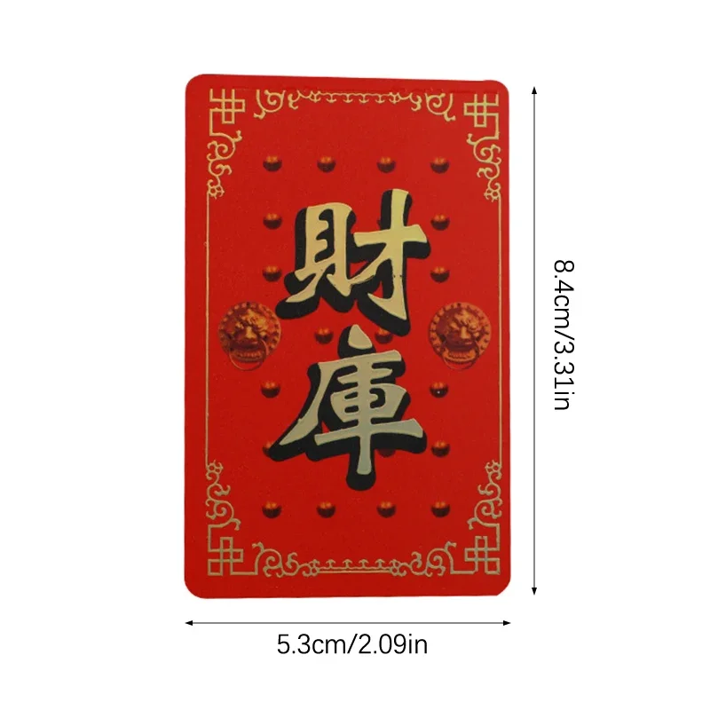 Tarjetas con dijes de riqueza de la suerte, amuletos chinos de Feng Shui, Dios de la riqueza, tarjeta de negocios, tesoro de la fortuna, tarjeta de la suerte, decoración del hogar, Año Nuevo