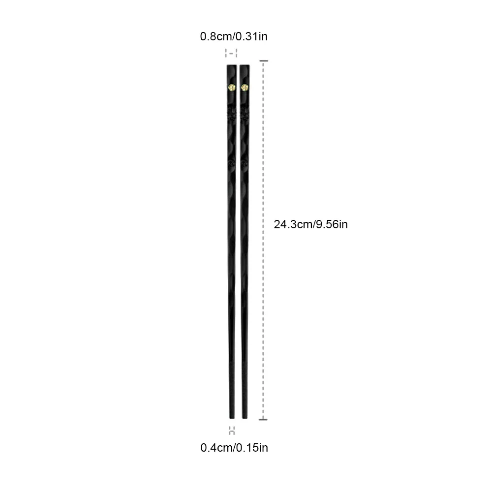 2Pcs/Set Portable Japanese Chinese Chopsticks Sushi Non-slip Sticks Reusable Korean Chopsticks Set Healthy Alloy Tableware Set view 3
