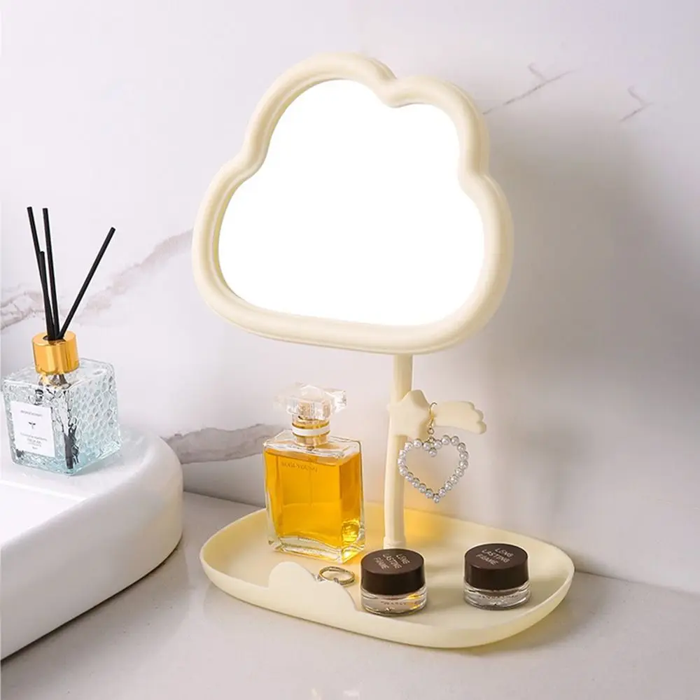 High Definition Mirror Clouds Makeup Mirror Cartoon Meteor Single-sided Dressing Mirror Rotatable Portable Desktop Mirror Girls