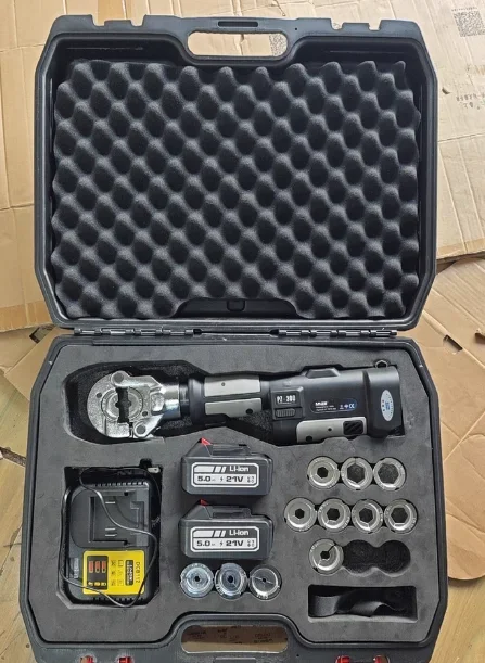 ​​PZ-300 Cordless Electric Hydraulic Crimping Tool, Battery Portable Crimper for 16-300mm² Copper/Aluminum Cable Terminals