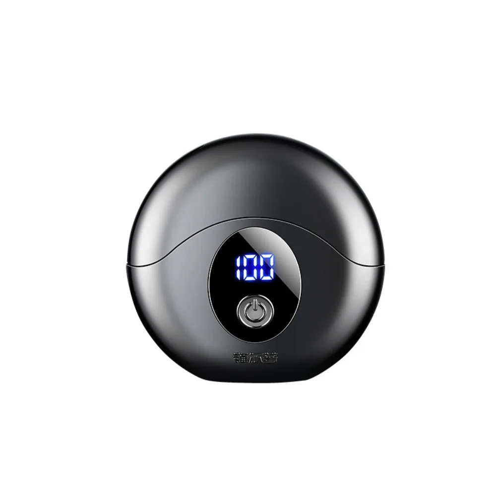 Daily Essential Mini Electric Shaver Digital Display Flying Saucer Shape Men Shaver Rounded Body Washable Portable Shaver Gift