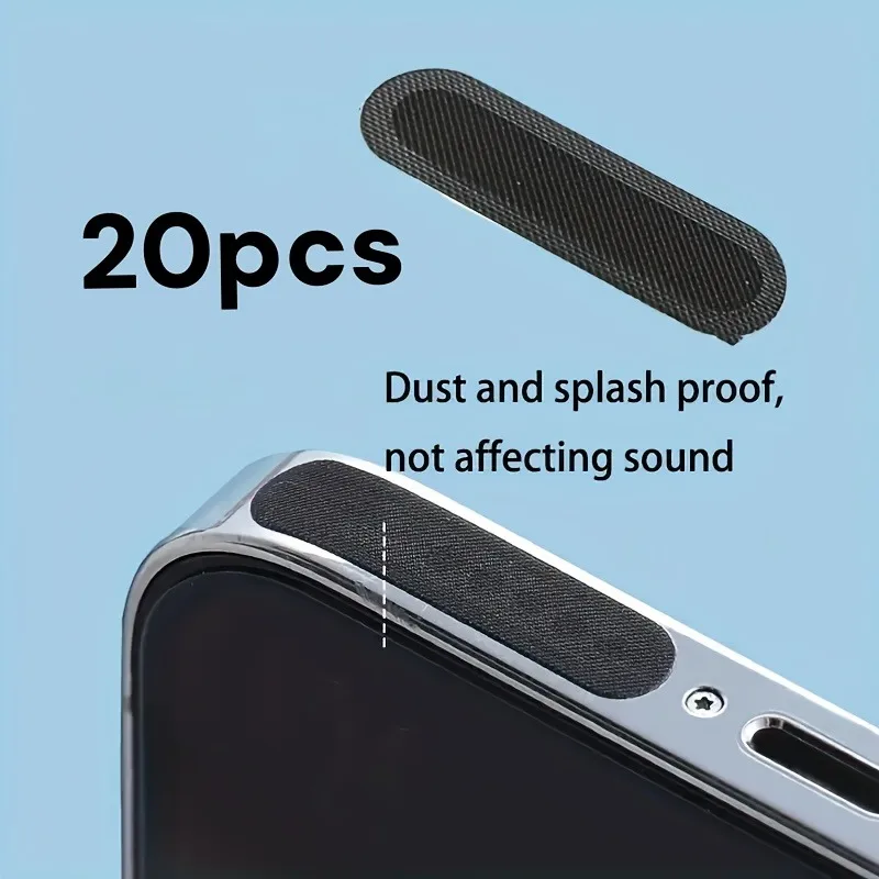 20Pcs Universal Phone Speaker Earpiece Net Anti Dust Proof Mesh for Samsung S25 iPhone 17 16 15 14 Xiaomi Phones Port Protector