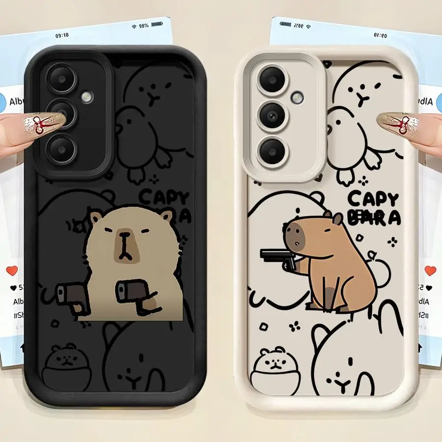 

Мягкий чехол для Samsung Galaxy A36 A16 A34 A14 A23 A12 A33 A32 A24 A13 A56 A26 A22 Caypabara Cartoon Funny