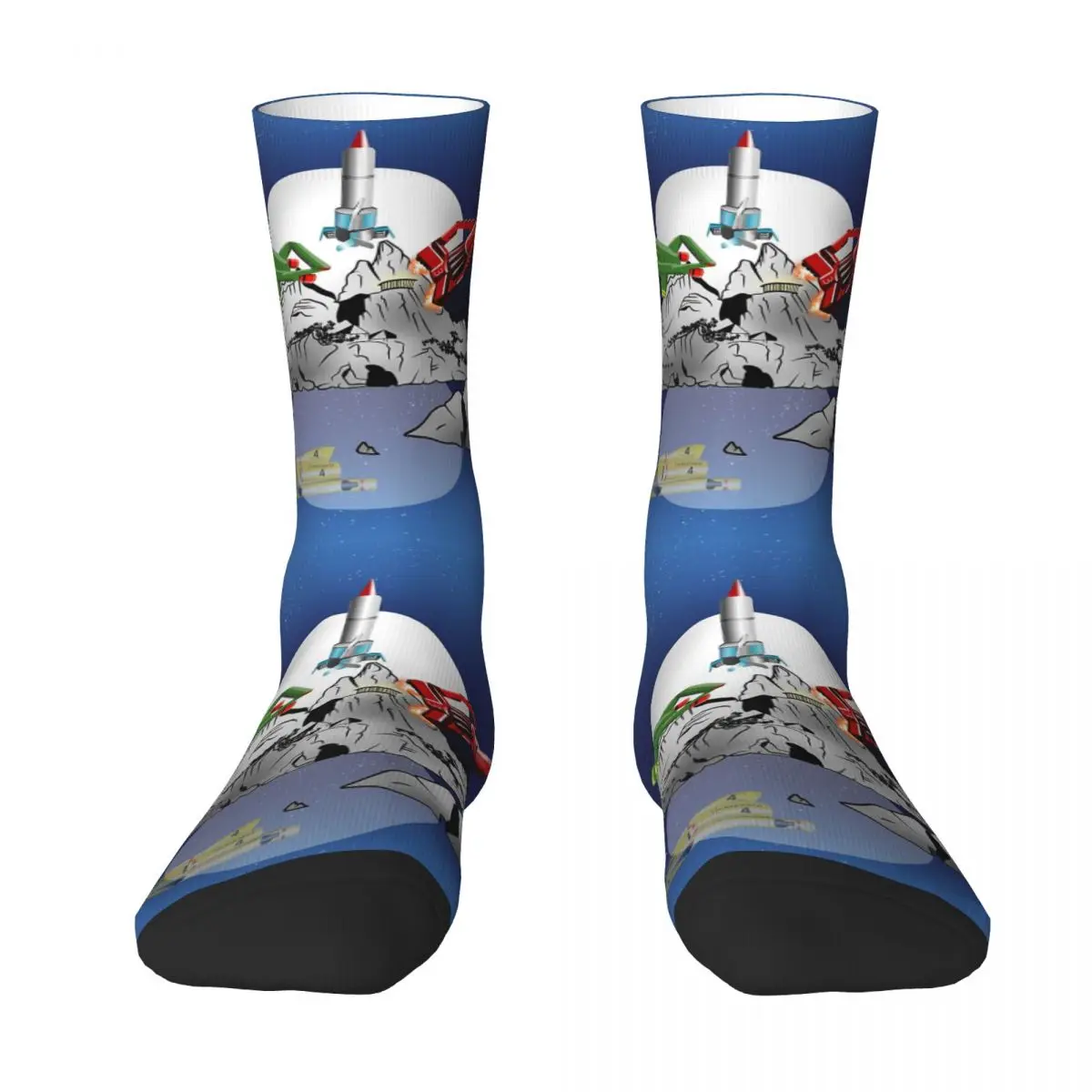 

Thunderbirds Tracy Island Socks Harajuku Super Soft Stockings All Season Long Socks Accessories for Unisex Gifts