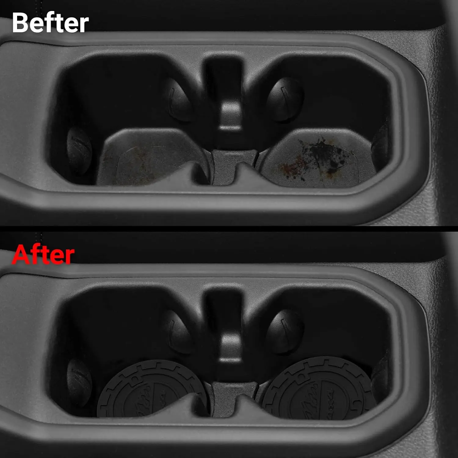 2pcs Car Cup Holder Anti Slip Insert Coasters Pads For Jeep Renegade Compass Wrangler JK JL Grand Cherokee Water Cup Holder Mat