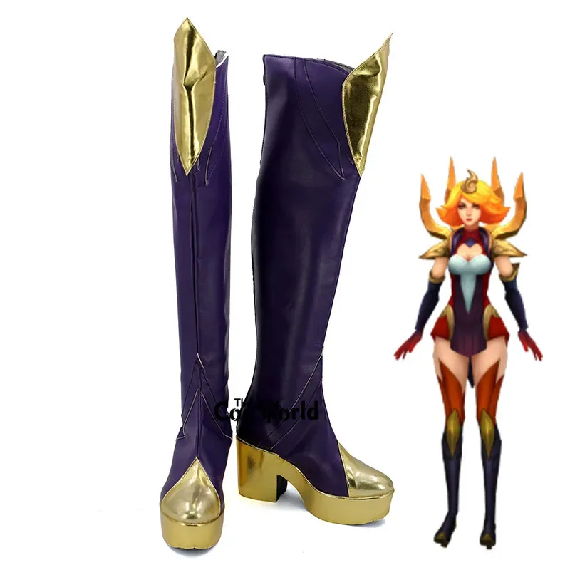 

LOL Elementalist Lux Fire Games Обувь для косплея на заказ Сапоги