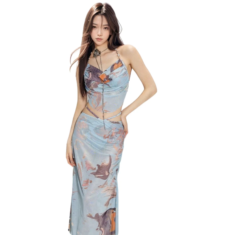 Sexy Bikini Set 3 Piece Split Beach Swimsuit with Long Dress High Quality Vacation Outfit