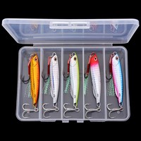 5pcs/box Japen Metal Cast Jig Spoon 10/15/20/30/40/50g Shore Casting Jigging Fish Sea Bass Fishing Lure Artificial Bait Tackle