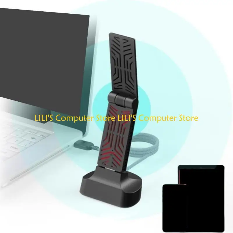 A52B AC1900 dobrável USB3.0 NIC 2.4GHz 5GHz Adaptadores sem fio 1900mbps