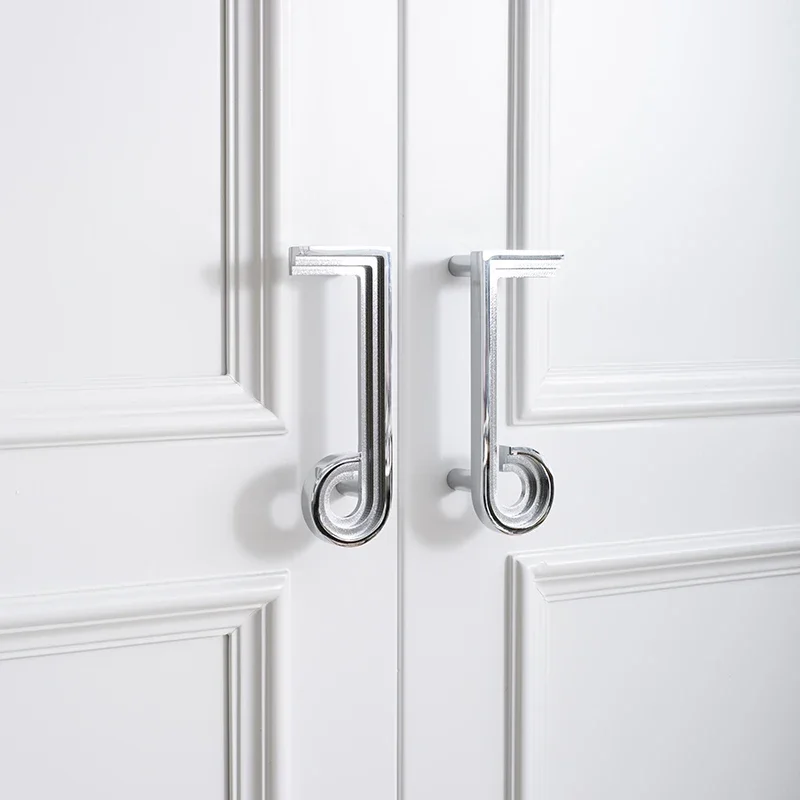 

Silver Chrome Handle Solid Brass Handle Furniture Bedroom Wardrobe Handle Kitchen Cabinet Drawer Double Hole French Handles