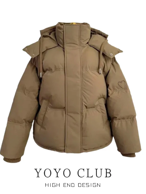 

Утепленное женское пуховое пальто свободного кроя в корейском стиле с длинными рукавами на молнии, зимнее, цветное