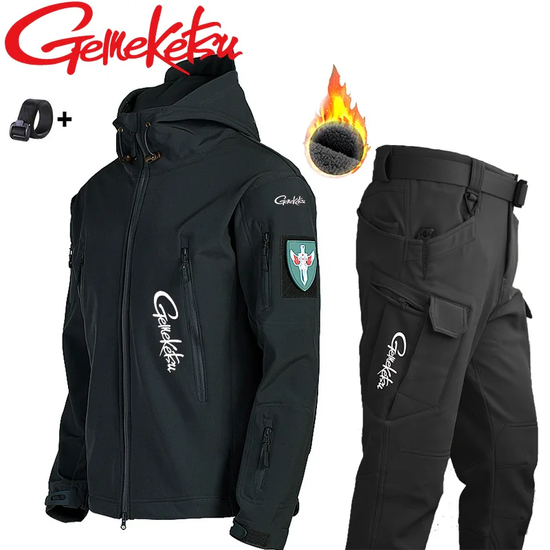 

2025 New Shark Skin Soft Shell Assault Suit Outdoor Tactical Training Suit Waterproof Fishing Suit Windproof Mountaineering Suit