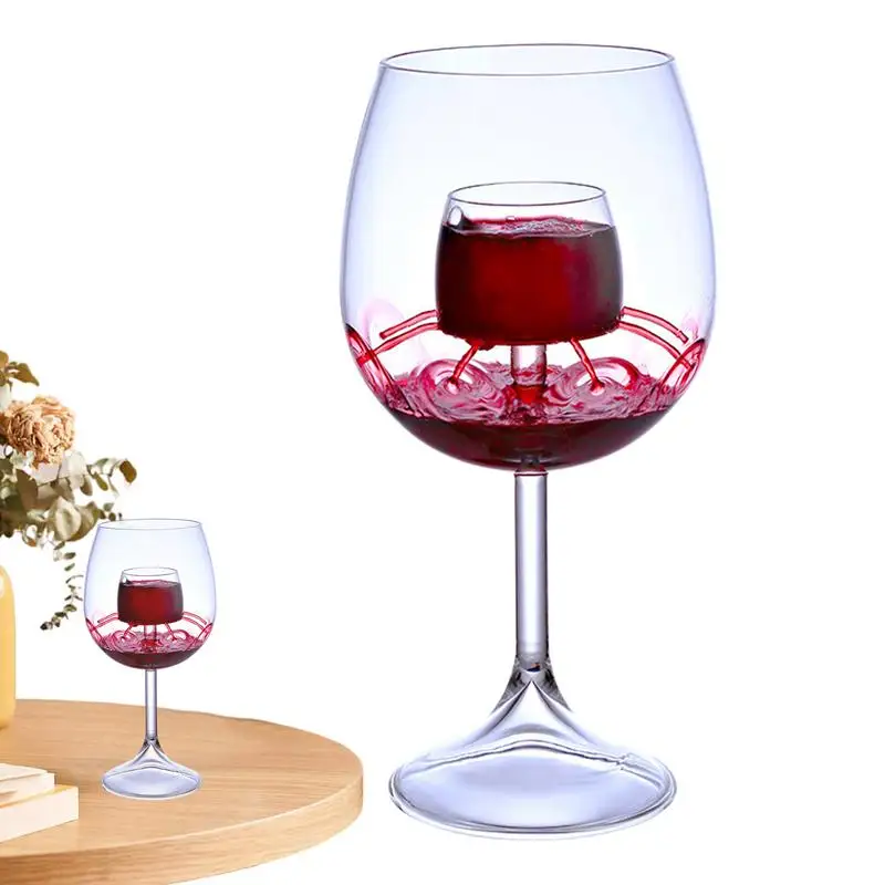 

Wine Decanter Glass Fountain Glassware Set Wine Glass With Built-In Insufflator Set For Red Wine Tea Coffee Juice Fruit Tea