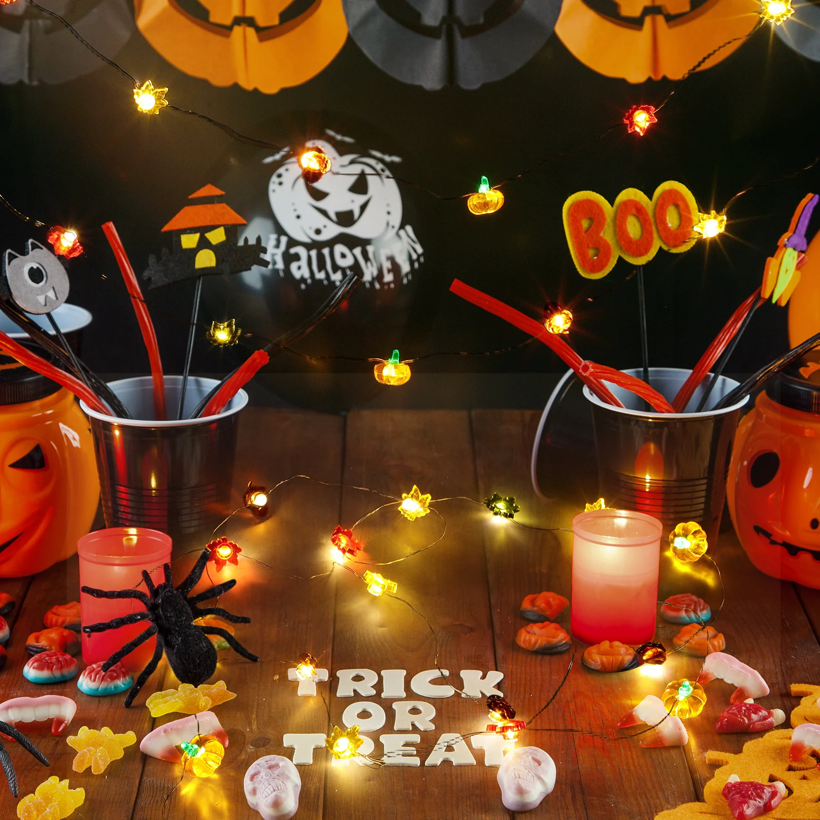 

Led Light Decorative String Lights For Halloween Fall Autumn Thanksgiving Party Indoor Outdoor Decorations Bedroom Window