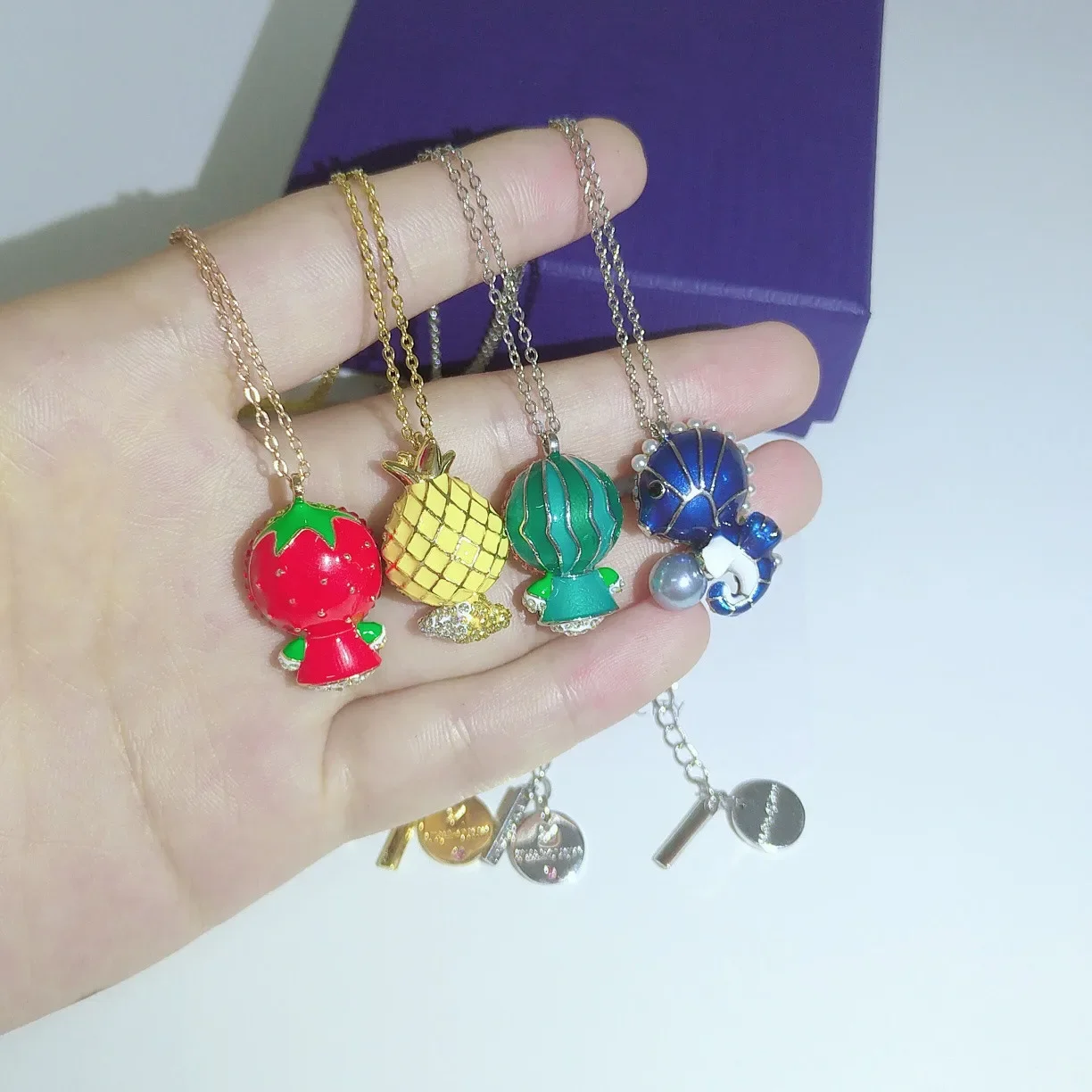 Kawaii Hello Kitty Alloy Necklace Cartoon Delicate Diamond Accessories Shiny Debutante Light Luxury Cute Girl Jewellery Gift