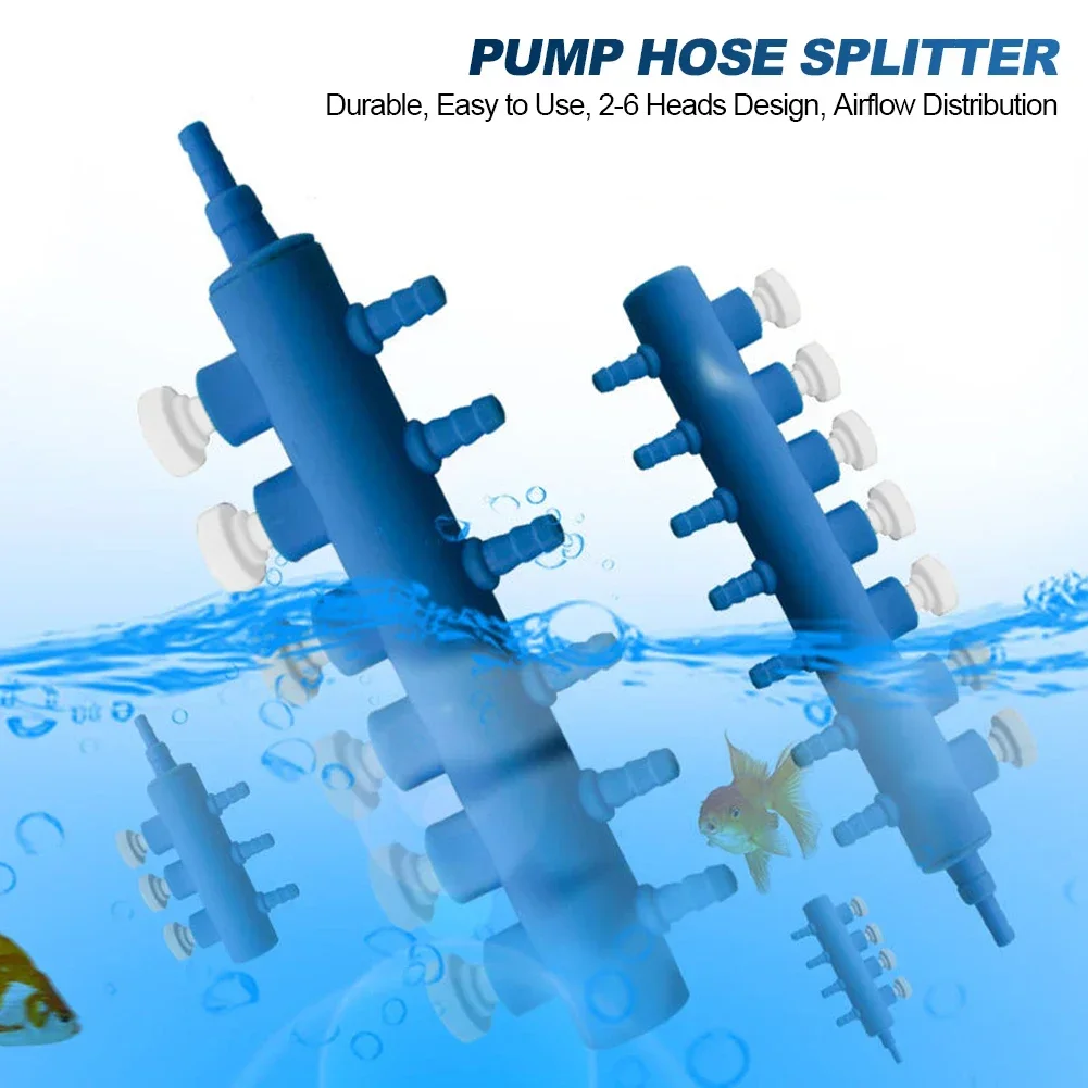 Practical Aquarium Air Pump Flow Control Valve Distributor Hose Splitter Fish Tank Pump Accessories Tube Oxygen Pipe Split-flow