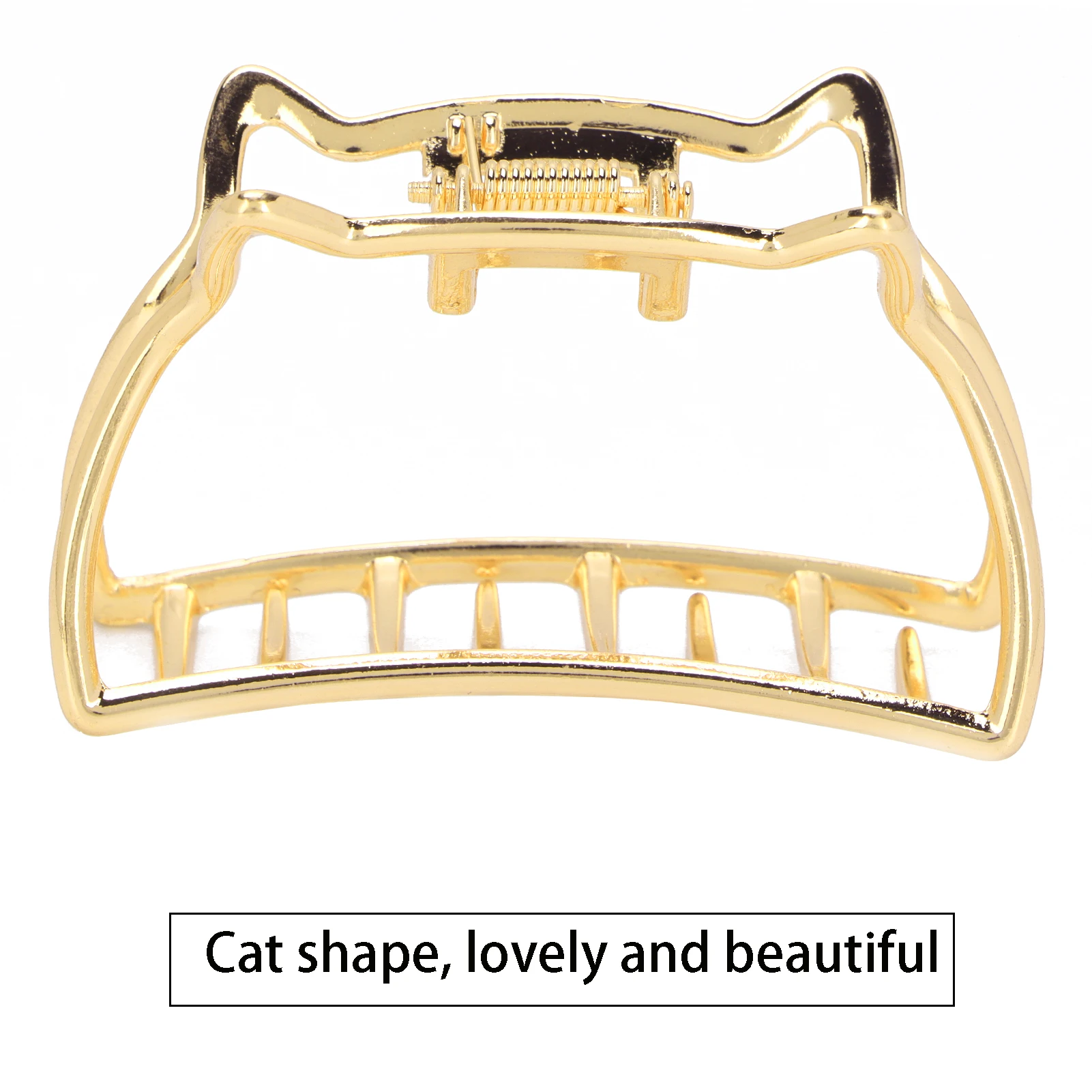 

Металлические зажимы для волос Зажимы для челюстей Держатель для волос Зажимы для волос Металлическая прочная фиксация Нескользящие зажимы для челюстей в форме кошки Держатель для волос для женщин